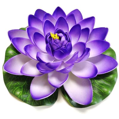 10/17/28/40/60cm Lotus Kunstbloem Drijvende Nep Lotusplant Levensechte Waterlelie Micro Landschap voor Vijver Tuindecoratie