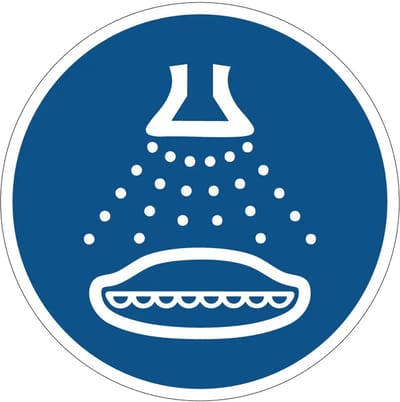 Sprinklers starten gebodsbord - M043 | gecoat dibond materiaal | 10 cm