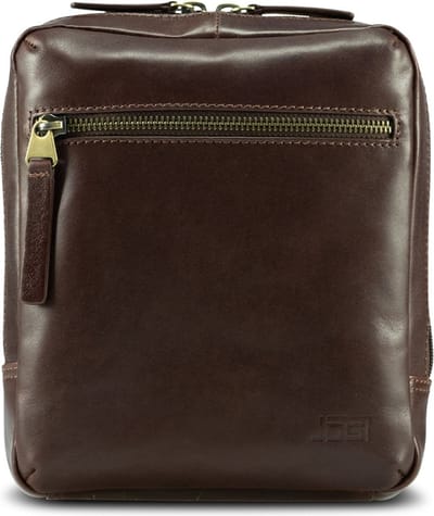 JOST Leren Schoudertas Skagen Crossbody Bag Redbrown Donkerbruin