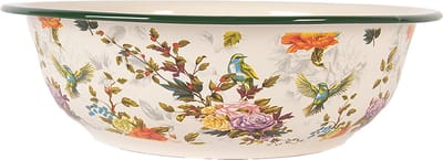 Clayre & Eef Decoratie schaal Ø 30x9 cm Beige Metaal Bloemen