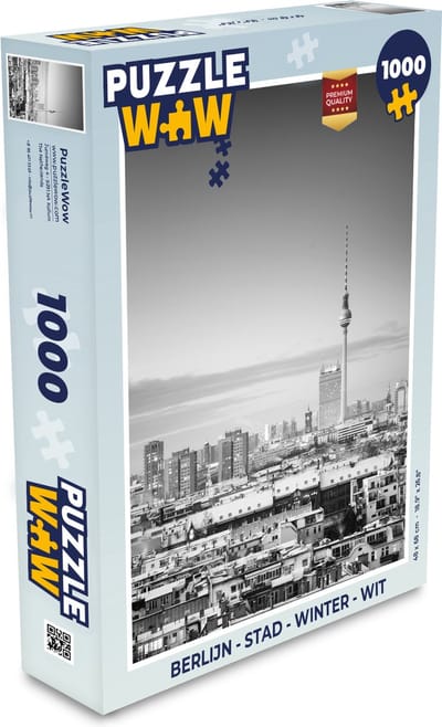 Puzzel Berlijn - Stad - Winter - Wit - Legpuzzel - Puzzel 1000 stukjes volwassenen