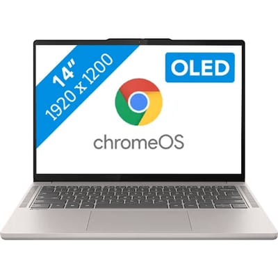 Lenovo Chrome 14M9610 MediaTek 910 Laptop 35,6 cm (14") WUXGA 12 GB LPDDR5x-SDRAM 128 GB UFS Wi-Fi 7 (802.11be) ChromeOS Engels Grijs