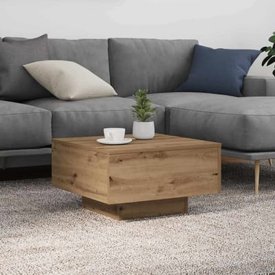 vidaXL - Artisanaal - eiken - 55 - x - 55 - x - 31 - cm - Bewerkt - hout