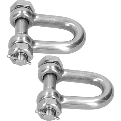 2 Stuks D-ring Anker Sluiting Schroefpin 304 Roestvrij Staal met Borgmateriaal M10