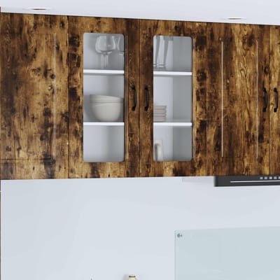 vidaXL - Vaatwasserpaneel - Kalmar - Rook - Eiken - 80 - x - 31 - x - 80 - cm - Bewerkt - hout