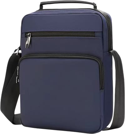Heren Schoudertas - Crossbody Tas met Schokbestendig Tablet Vak – Waterafstotende Handtas voor Mannen voor Dagelijks Gebruik en Tablet tot 9,7 Inch - Blauw