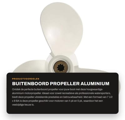 Dailygoods- Buitenboord Propeller 7 1/2 x 8 BA - Lichtgewicht - Draagbaar - 3 Bladen - Aluminium - Eenvoudig te installeren - Motorpropeller