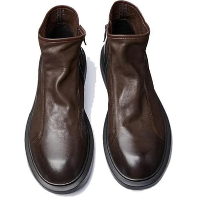 Heren Retro Laarzen Leer Klassieke Chelsea Boots Zakelijk Kleding Heren Mode Korte Enkellaars Casual Britse Stijl Hoge Schoenen 47 black
