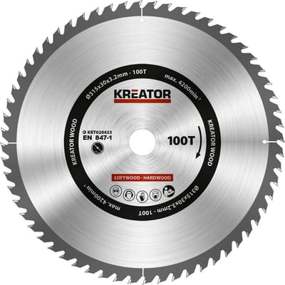Kreator  KRT020433  Zaagblad hout - 315mm100t