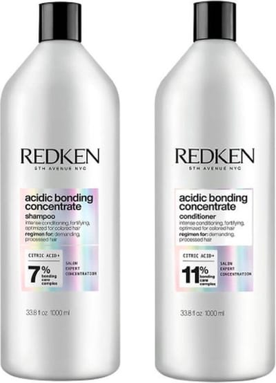 Redken Acidic Bonding Concentrate Shampoo 1000ml + Conditioner 1000ml - Voordeelverpakking