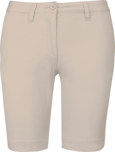 Kariban Dames chino bermudashorts K751 - Beige - 46 NL (48 FR)