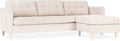 Mars bank AB1, chaise longue rechts of links gedraaid in fluweel zand .