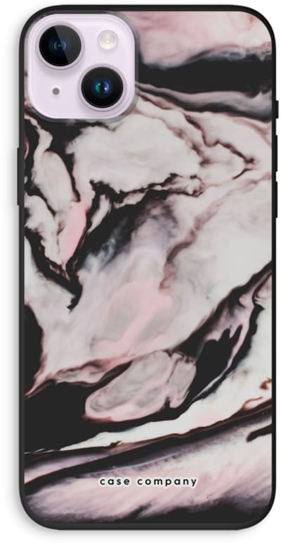 Case Company® - Hoesje geschikt voor iPhone 14 Plus hoesje - Roze stroom - Biologisch Afbreekbaar Telefoonhoesje - Bescherming alle Kanten en Schermrand