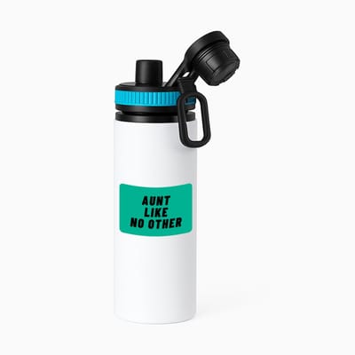 Hacebo® - aunt like no other waterfles met draaidop blauw - Tante - geweldige tante - niemand anders - verjaardag - cadeau - kado - bedankje - geschenk - water fles - 850ML