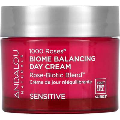 Andalou Naturals, 1000 Rozen, Biome Balancing Dagcrème, Gevoelig, 50 g (17 oz) white