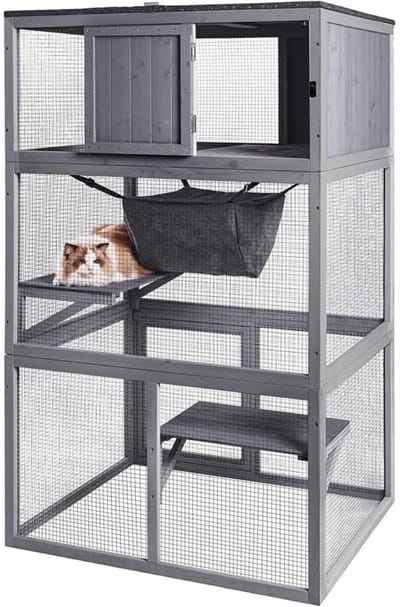MKSS® Kattenhuis voor Buiten - Kattenhok - Kattenren - Kattenbench
