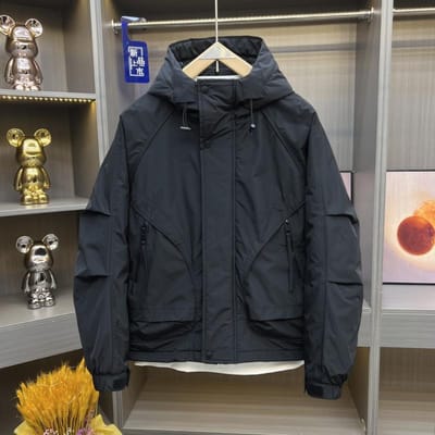 Nieuwe Winterjas, Heren Casual, Veelzijdig, Knappe Werkjas met Capuchon, Heren Top M