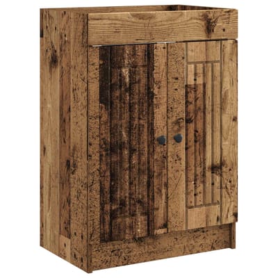 vidaXL - Badkamer - onder - Wastafel - Kast - Oud - hout - 56 - x - 37,5 - x - 81 - cm