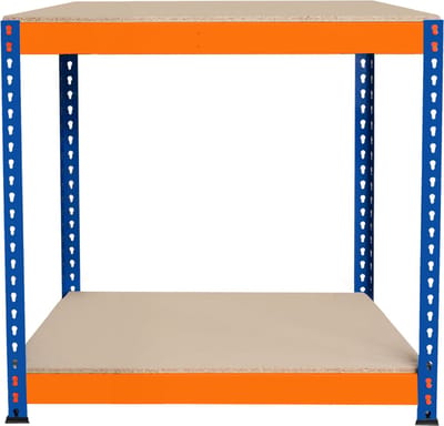 S-rax werkbank - blauw/oranje - 90x45x90cm - 600kg draagvermogen