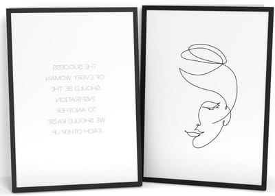 Spreuken Poster Set - Typografie Platen - Woonkamer Decoratie - Set van 2 A3 - 30x42 cm - Vintage