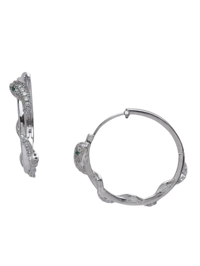 AVANT-GARDE PARIS Oorbellen Statement Serpent Rhodium Plated 3,1 cm Leverback Sluiting