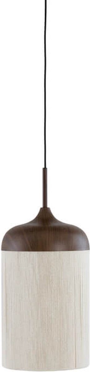 Light & Living Hanglamp Dania - Bruin/Crème - Ø16cm - Modern - Hanglampen Eetkamer, Slaapkamer, Woonkamer