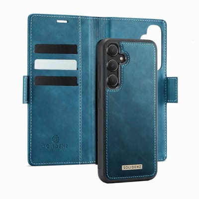 Solidenz Luxe 2-in-1 Wallet Hoesje geschikt voor Samsung Galaxy A17 - Magnetisch Afneembare Case - Blauw