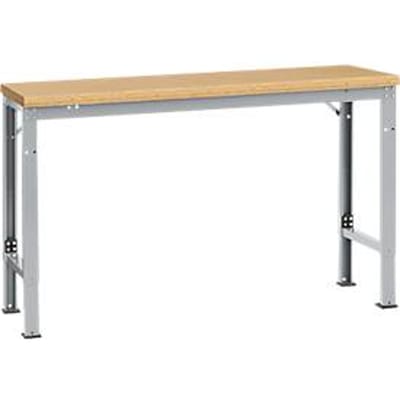 Manuflex basistafel UNIVERSAL Speciaal, 1500 x 800 mm, multiplex natuur, aluminium zilver
