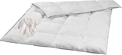 sleepling 135 x 200 cm donzen winterdekbed | dik winterdekbed | vulling van 90% dons en 10% veren | gemaakt in de EU | wasbaar op 60 graden | wit