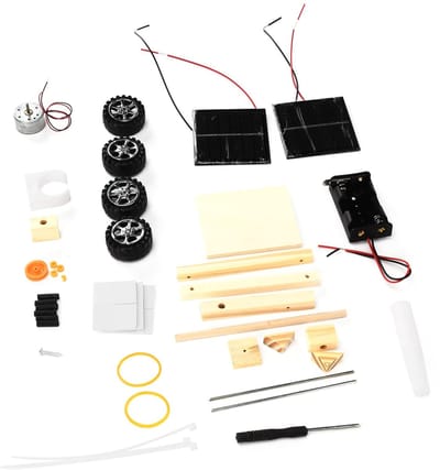 Golden crown - DIY Zonne-energie Auto - Educatieve Wetenschapskit - Geschikt voor Kinderen - Leuk en leerzaam - Zonnepaneel Experimenteerset - Creatief ...