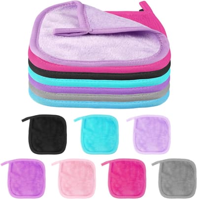 16 Stuks Herbruikbare Microvezel Make-up Verwijderaars, Ultra Zachte Gezichtswafels voor Dagelijks Gebruik, Ideaal voor Reizen en Gezichtsreiniging