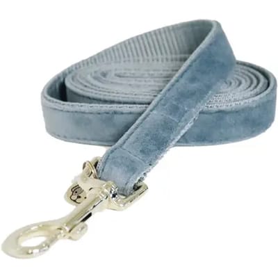 Kentucky Dogwear - Honden lijn velvet lichtblauw size S 120cm