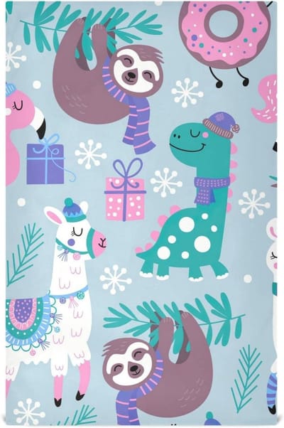 Drogenhanddoeken Keuken - Theedoeken Vaatdoek - Keuken Schoonmaken - Zijdeglans Polyester - 71x46 cm - Kerst Dierenprint
