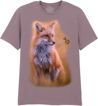Vos Vlinder Watching Butterflies - Fox The Coloured House T-shirt XXL