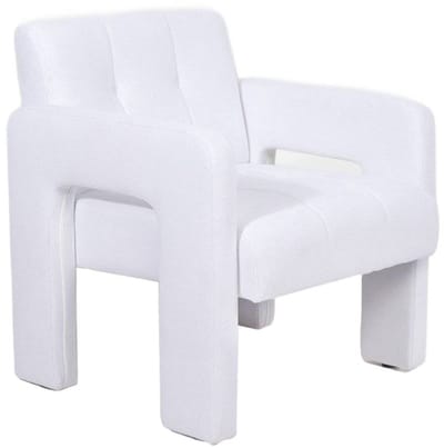 HOMLA - Armchair - PELLE - White - 68x69x75 cm