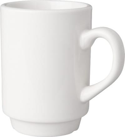 Mammoet - Budgetline - Koffiekopjes - 19 cl - 12 stuks - Wit - Porselein - Koffiemok