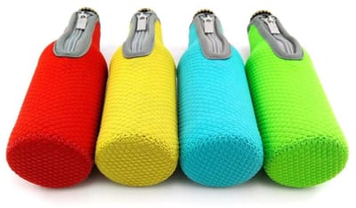 Dailygoods- Fleshoes Set van 4 - Geïsoleerde Neopreen Koozie - Drink Coolers - Flessenhoezen - Ritssluiting - Wasbaar op 30 graden