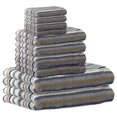 Cawoe Handdoek Life Style Stripes Een maat, 50x100 Set van 10