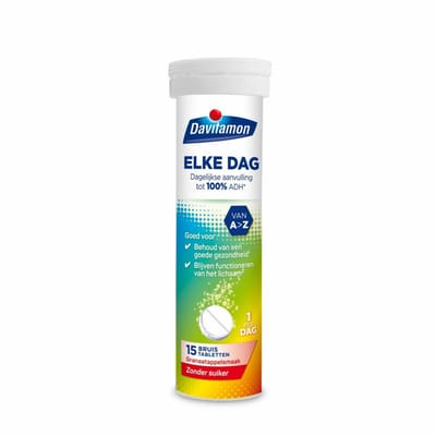 Davitamon Elke Dag Bruis Granaatappel - 3 x 15 stuks - Voordeelverpakking