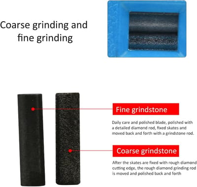 Schaats slijper voor ijshockeyschaatsen met grove en fijne slijpstaaf, draagbaar en ideaal voor dagelijkse verzorging van schaatsen en snijkanten