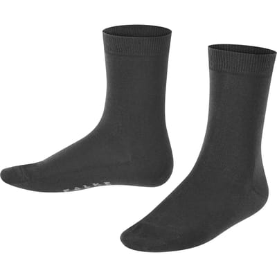 FALKE Cotton Finesse elegant fijn katoen sokken kinderen zwart - maat 35-38