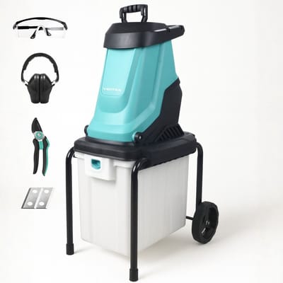 VENTRA® Elektrische Hakselaar - Wood Shredder - 3000W – Voor Takken Tot Ø45mm – 55L Opvangbak - 56 x 44,5 x 93,5