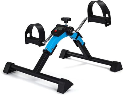 Mini Hometrainer - Oefenfiets Bureau - Actief Blijven - Opvouwbaar Ontwerp - 49.5 cm - Blauw