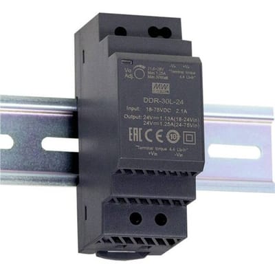 MEAN WELL DDR-30G-12 DIN-rail DC/DC-converter 12 V/DC 2.5 A 30 W Aantal uitgangen:1 x Inhoud 1 stuk(s)