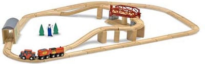 Melissa & Doug - Houten Treinbaan met Draaibrug