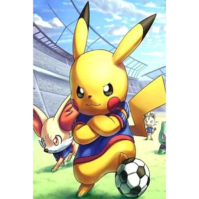 5D Diy Volledige Diamant Schilderij Voetbal Pikachu Kruissteek Kits Diamant Borduurwerk Mozaïek Patroon Foto Huisdecoratie Cadeau 20X30CM yellow