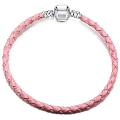 3mm leren touw enkele lus armband met zilveren sluiting bedels originele leren armband sieraden dames mode cadeau 21cm white
