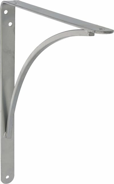AMIG Plankdrager/planksteun van metaal - gelakt zilvergrijs - H150 x B125 mm - boekenplank steunen - tot 105 kg