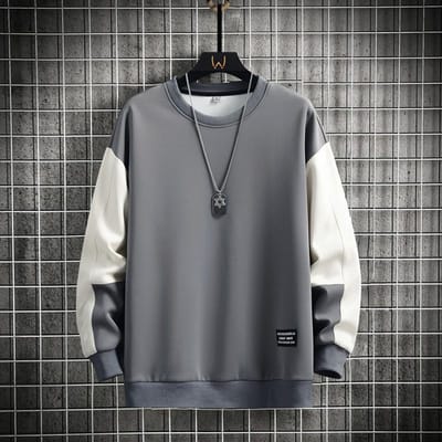 Trui Ronde Hals Lente en Herfst Zonder Muts Lange Mouw Losse Top Jongens Tiener Student Herenkleding M
