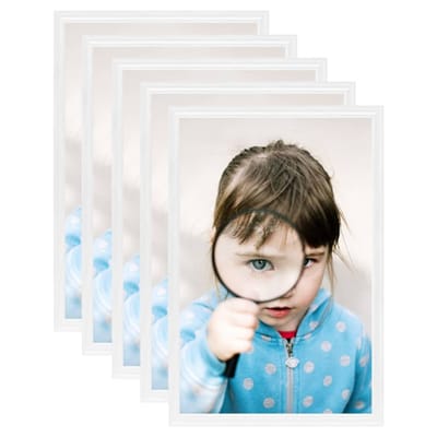 vidaXL - Fotolijsten - 5 - st - voor - tafel - 21x29,7 - cm - MDF - wit